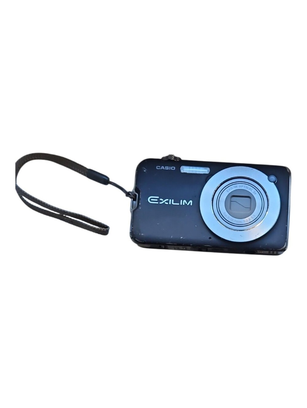 Casio Exilim Digital Compact Camera Black Pocket Size Optical Zoom Wrist Strap
